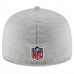 Men's Seattle Seahawks New Era Heather Gray/Navy 2018 NFL Sideline Road Official 59FIFTY Fitted Hat 3058387